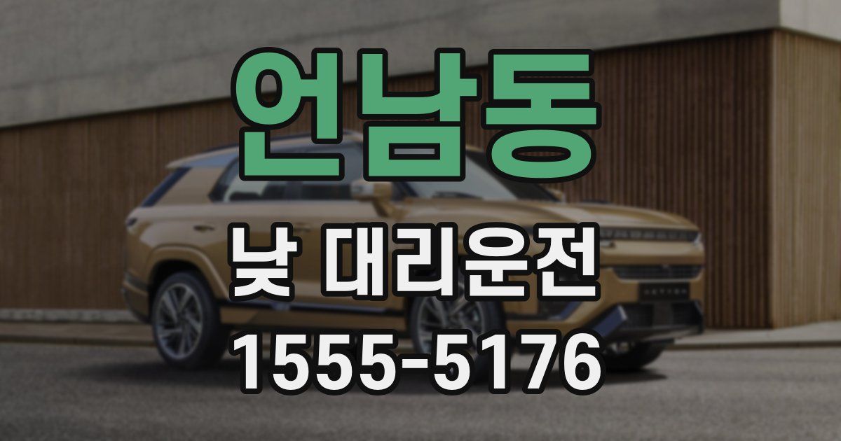 언남동 낮 대리운전