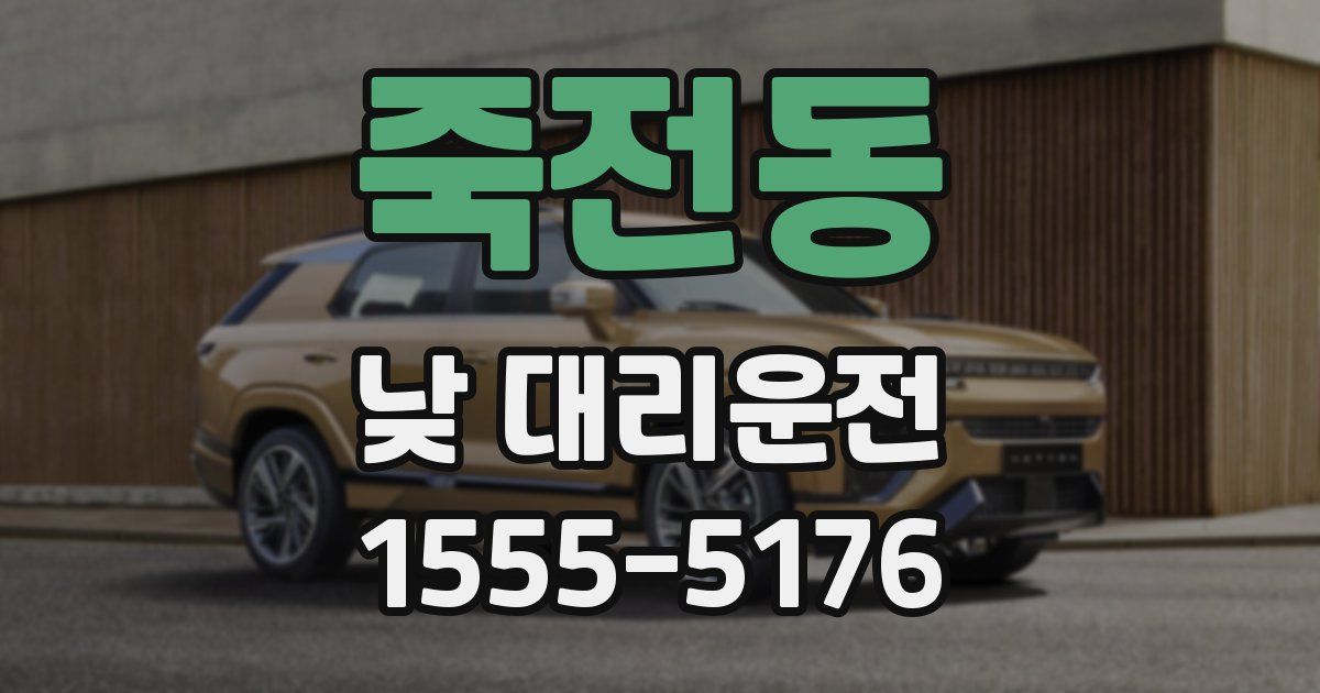 죽전동 낮 대리운전