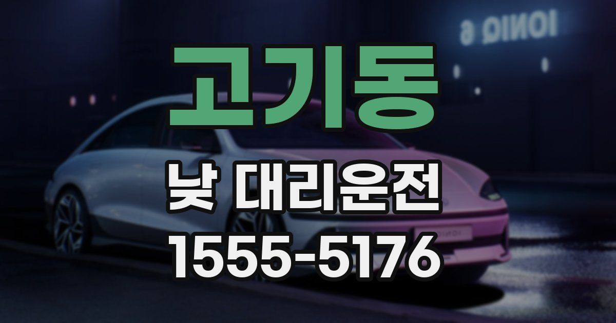 고기동 낮 대리운전