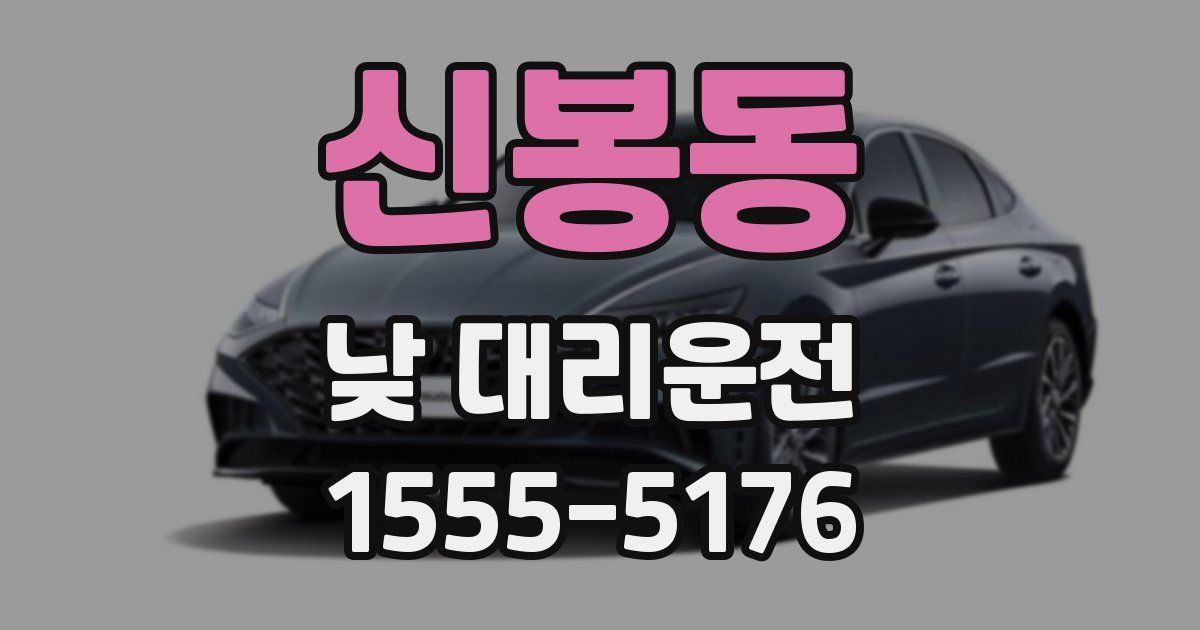 신봉동 낮 대리운전