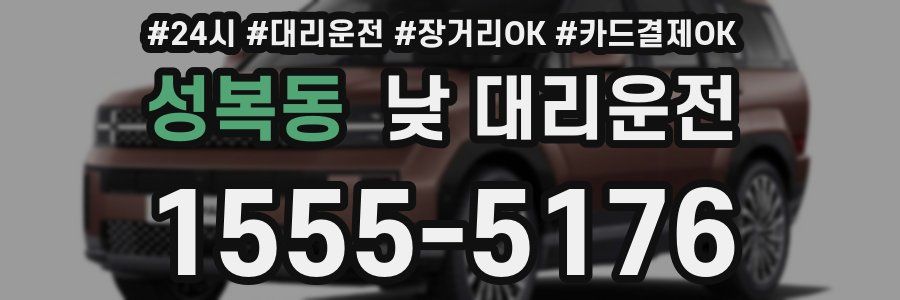 성복동 낮 대리운전