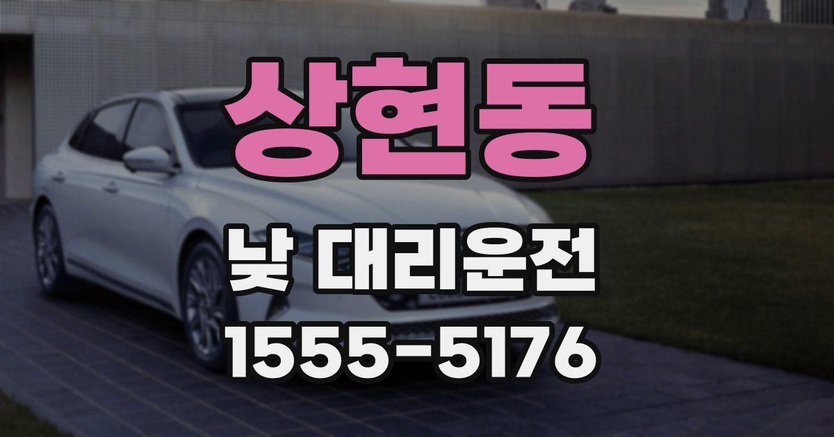 상현동 낮 대리운전