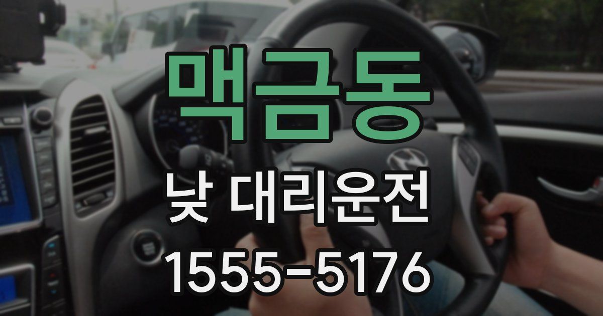 맥금동 낮 대리운전