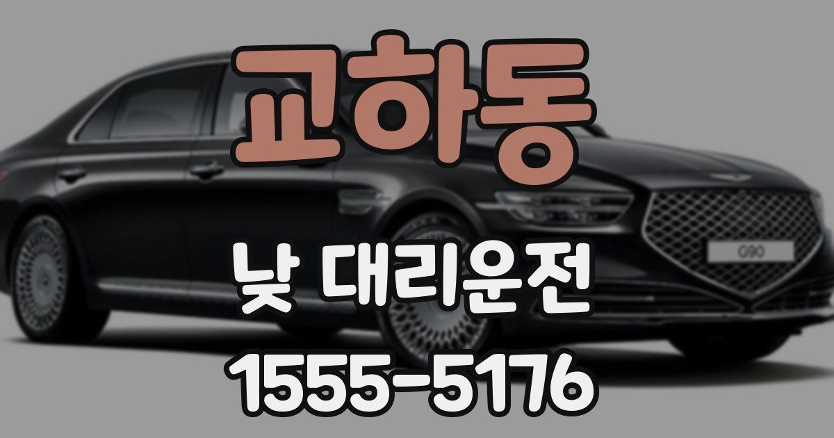 교하동 낮 대리운전