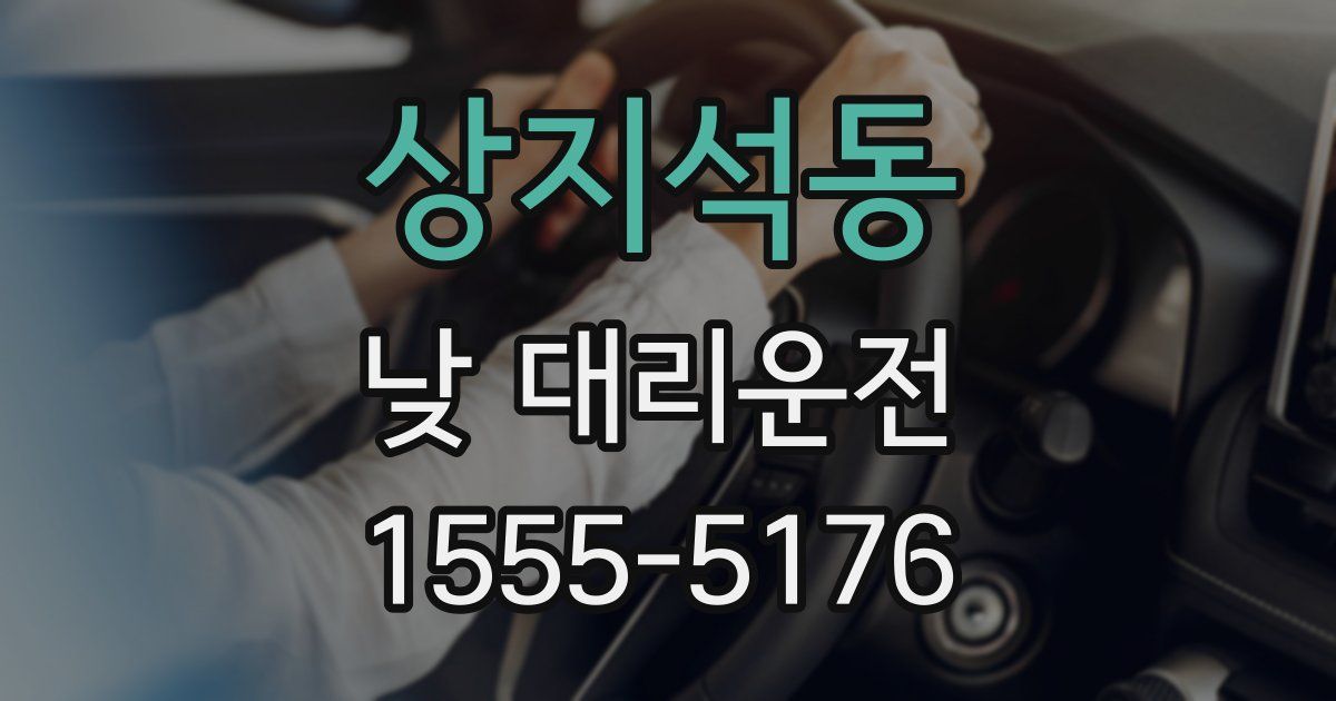 상지석동 낮 대리운전