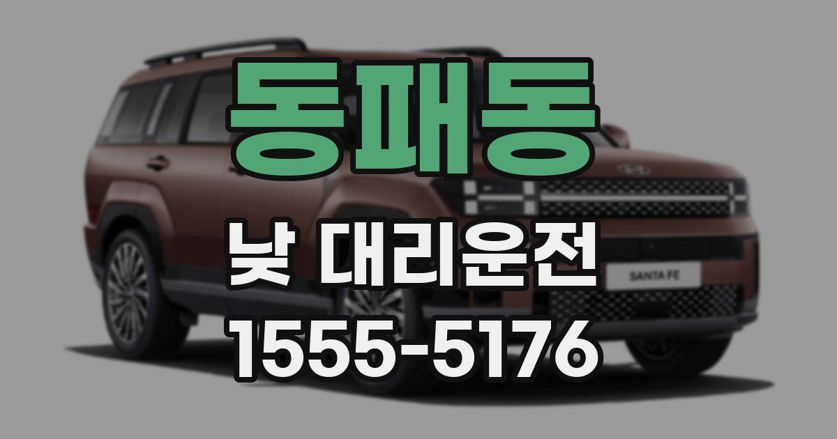 동패동 낮 대리운전