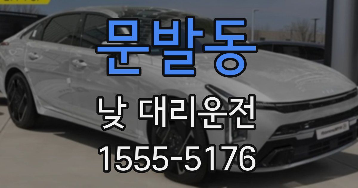 문발동 낮 대리운전