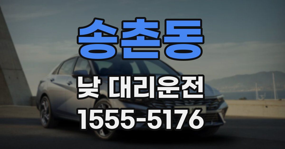 송촌동 낮 대리운전