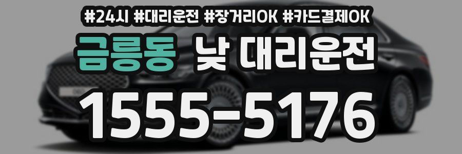 금릉동 낮 대리운전