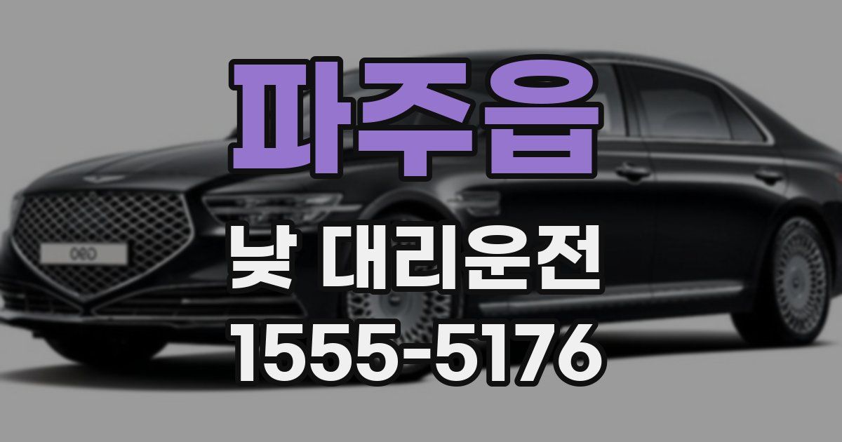 파주읍 낮 대리운전