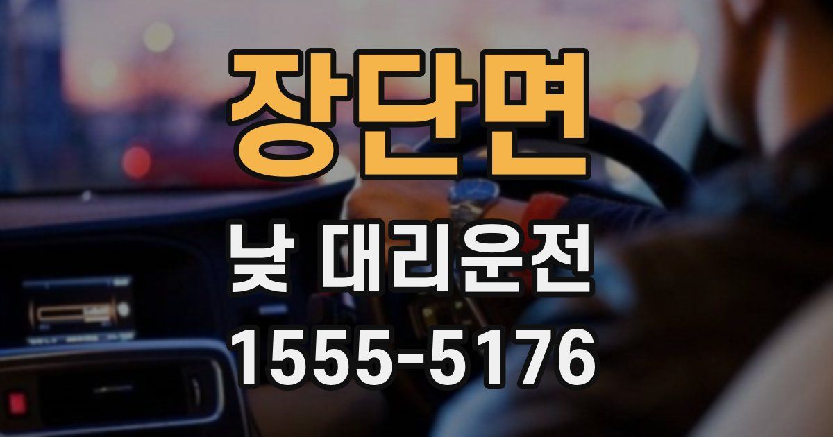 장단면 낮 대리운전