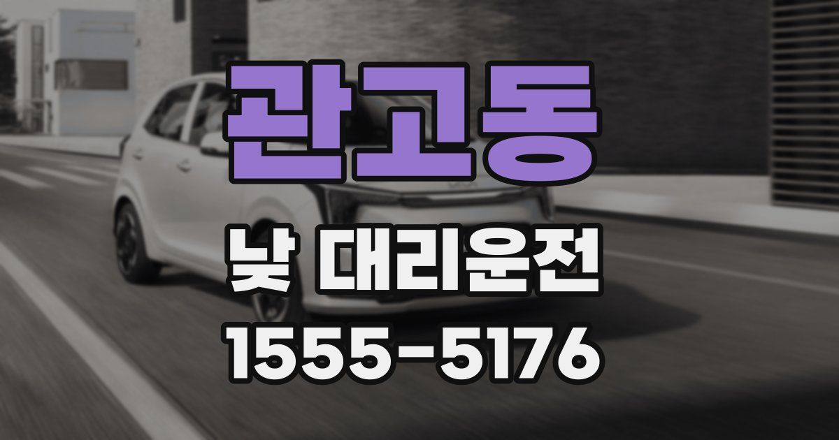 관고동 낮 대리운전