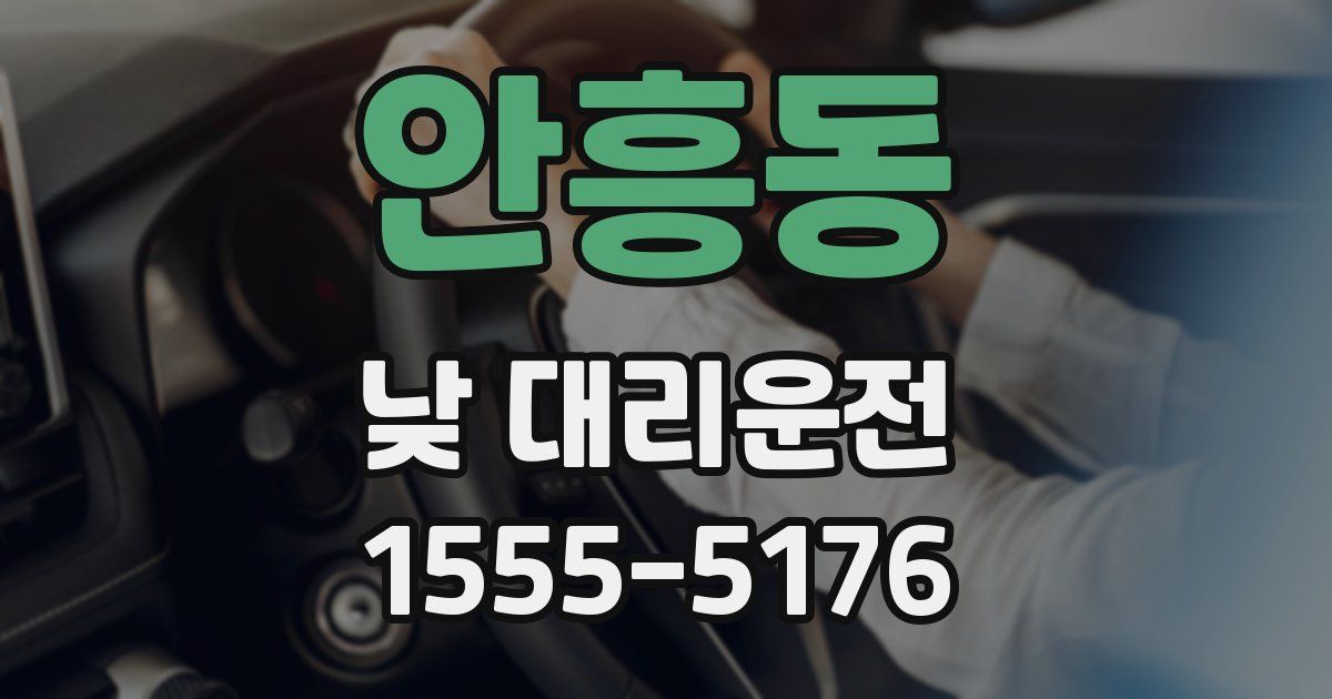 안흥동 낮 대리운전