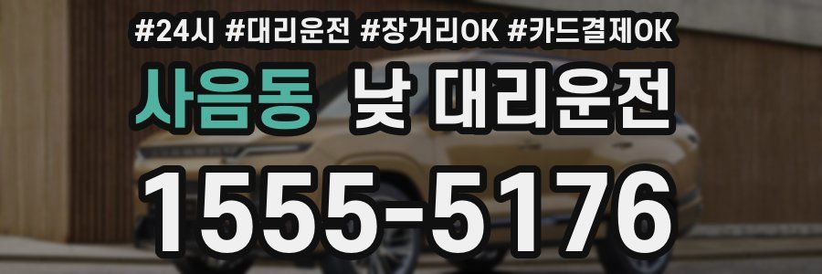 사음동 낮 대리운전