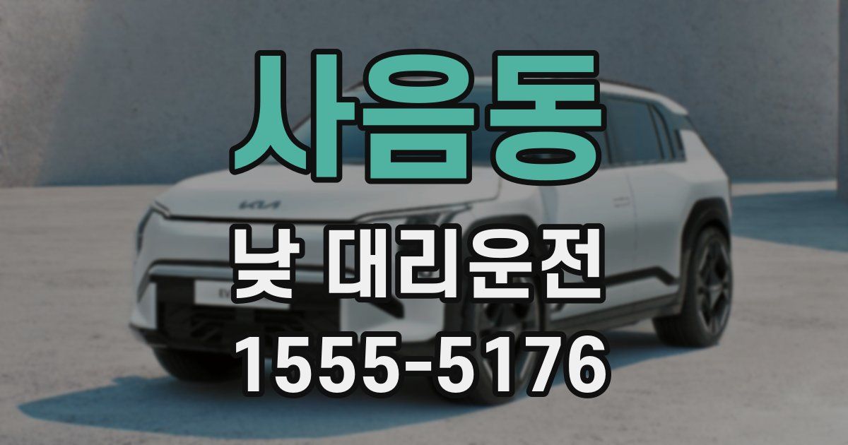 사음동 낮 대리운전