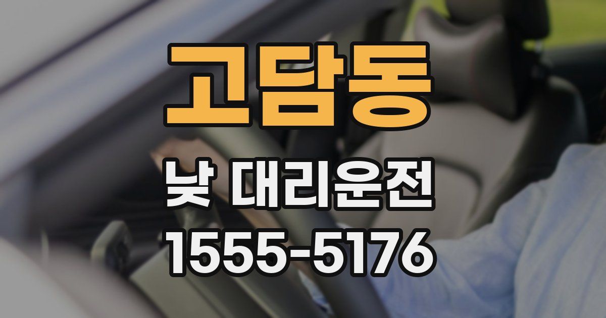 고담동 낮 대리운전