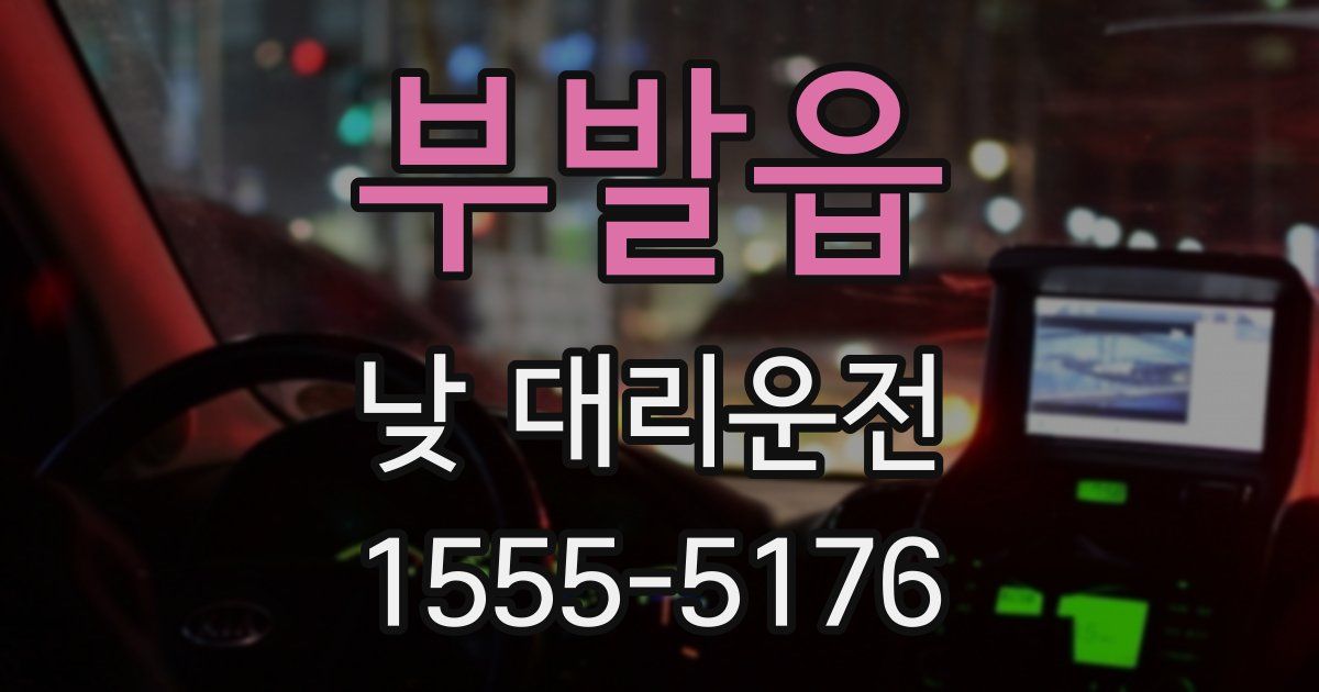 부발읍 낮 대리운전