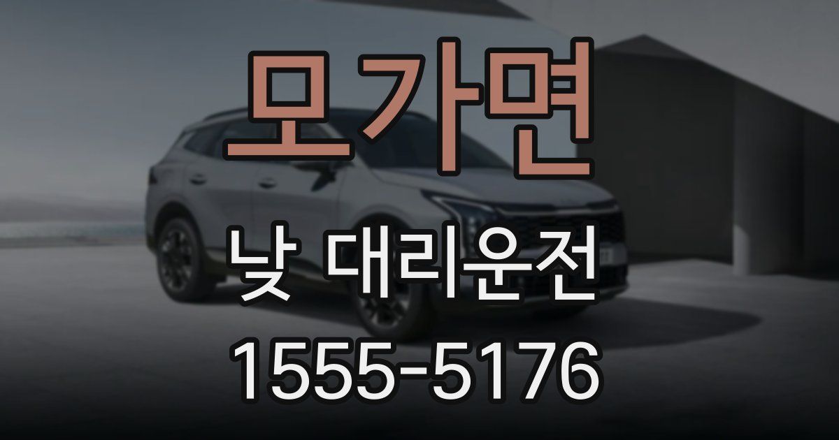 모가면 낮 대리운전