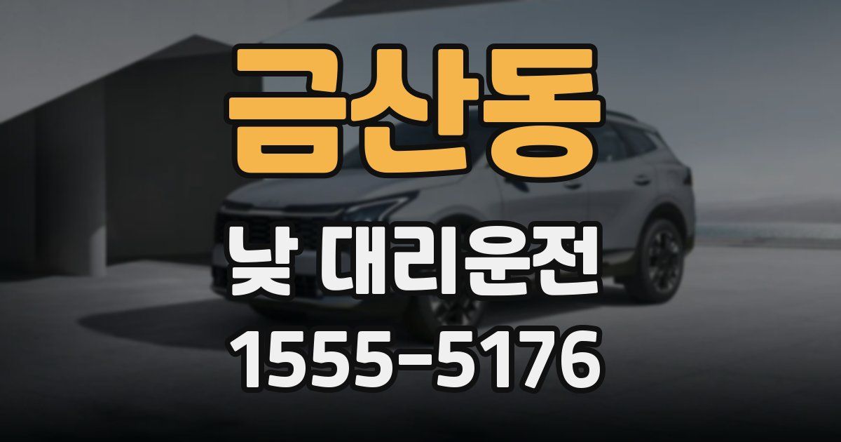 금산동 낮 대리운전