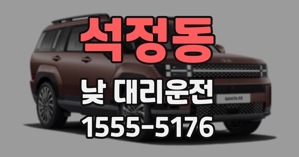석정동 낮 대리운전