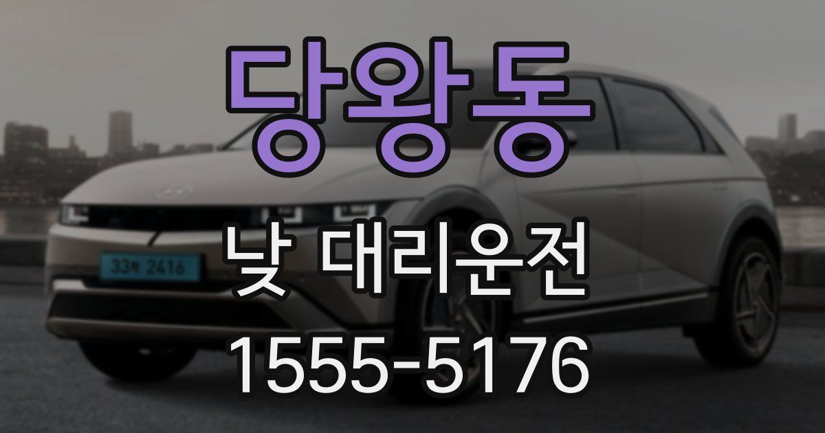 당왕동 낮 대리운전