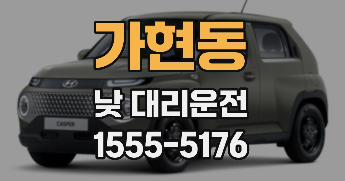 가현동 낮 대리운전