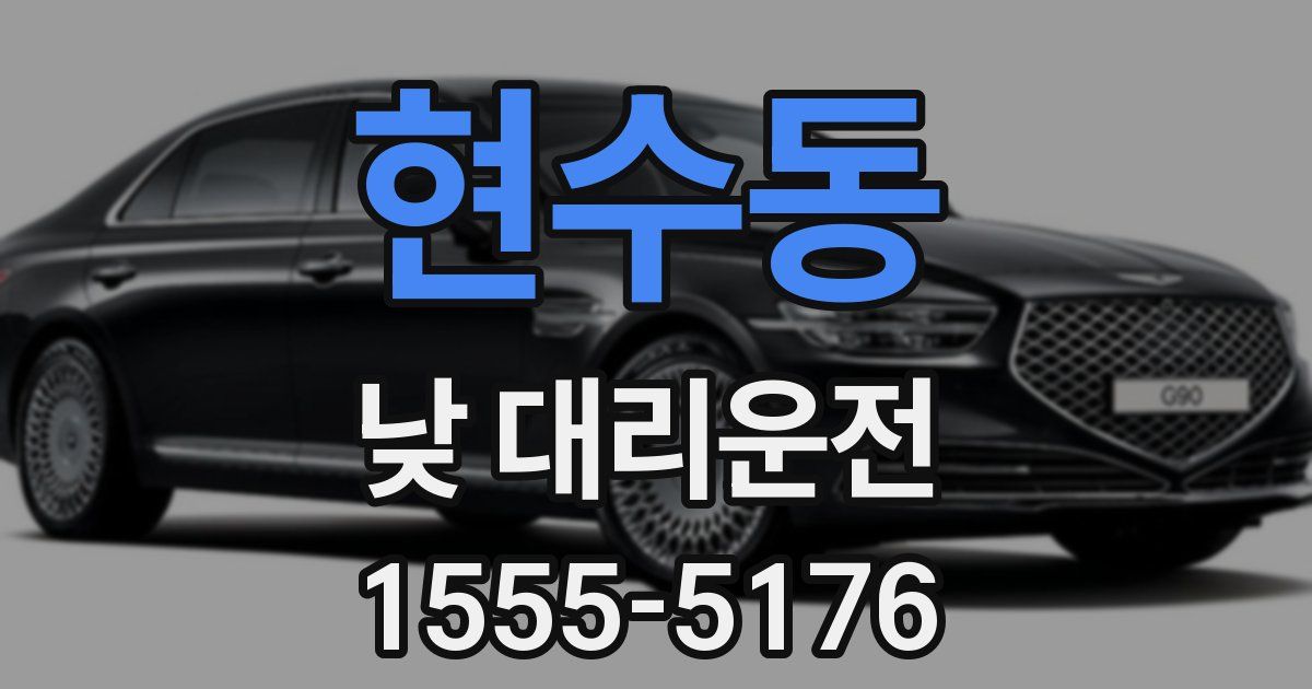 현수동 낮 대리운전