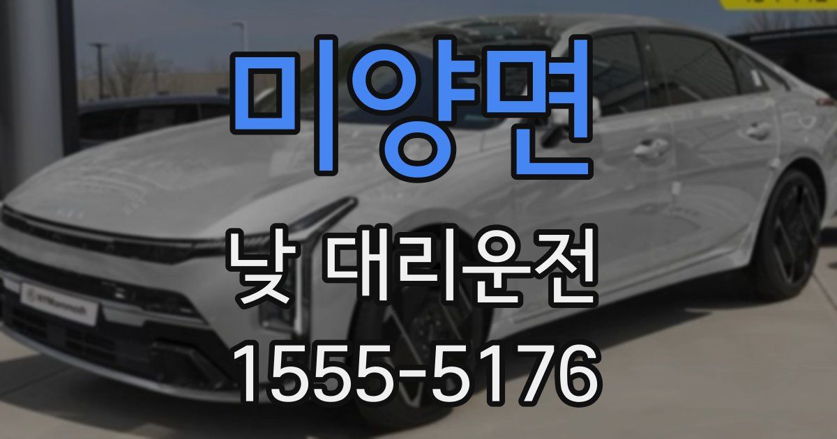 미양면 낮 대리운전