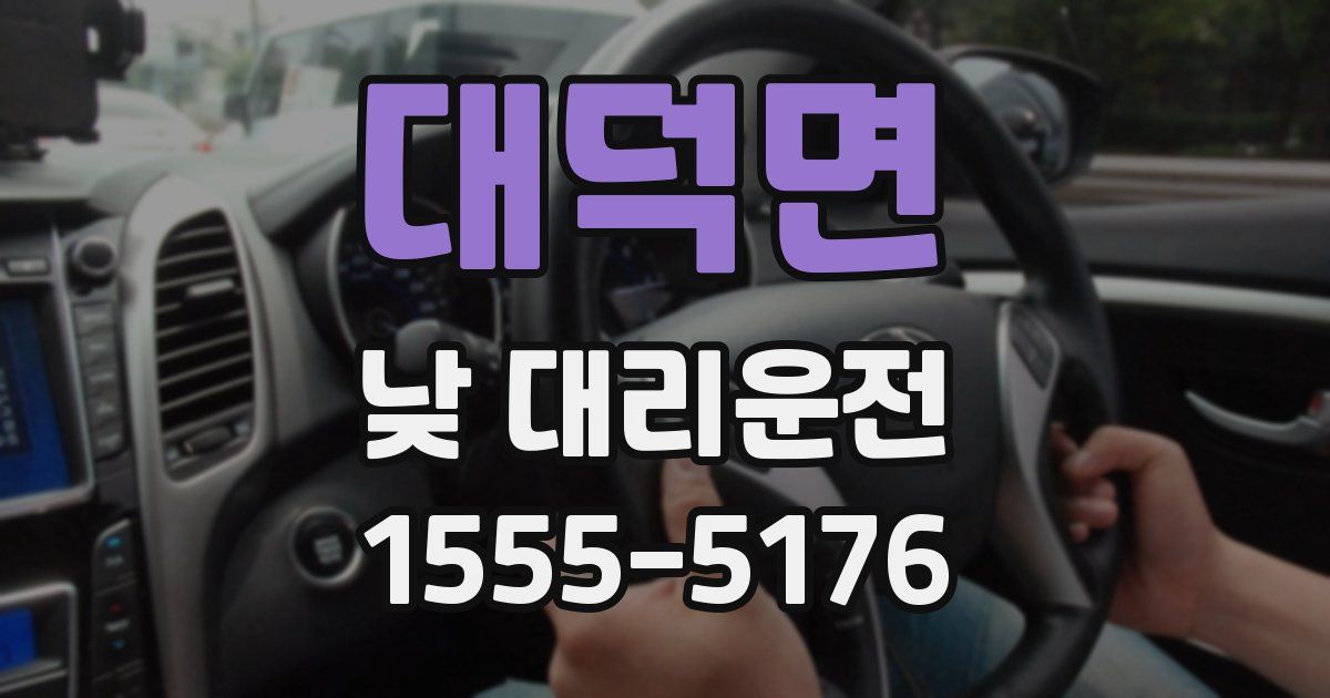 대덕면 낮 대리운전