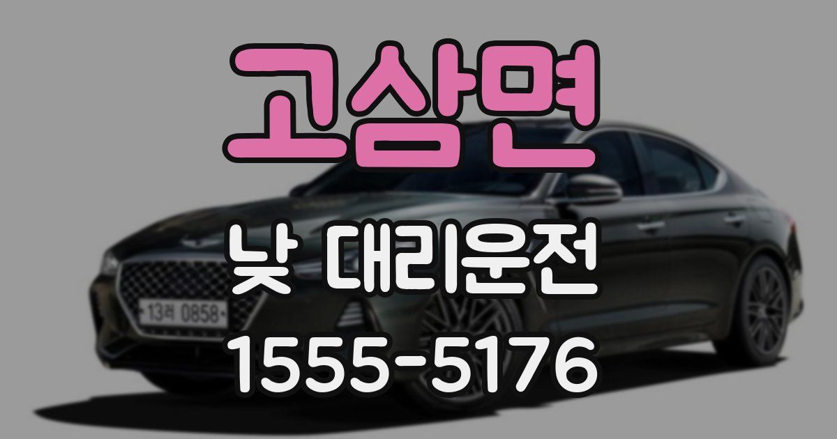 고삼면 낮 대리운전