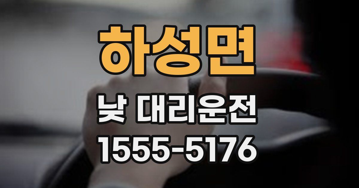하성면 낮 대리운전