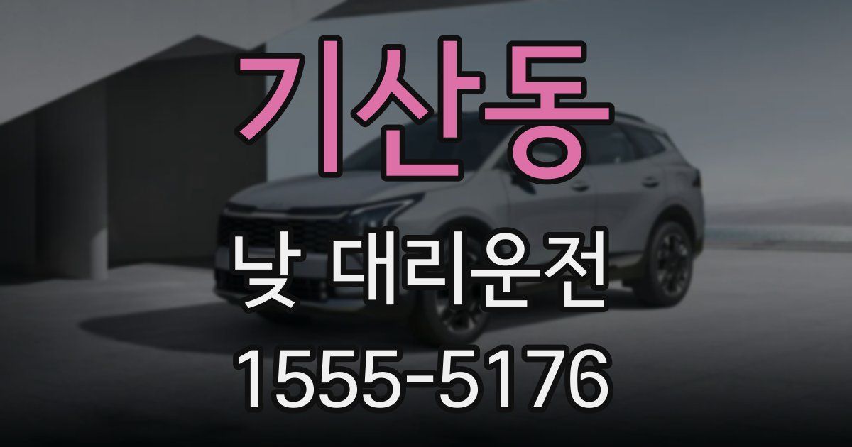 기산동 낮 대리운전