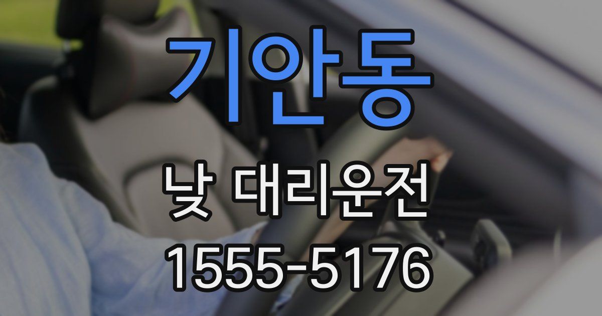 기안동 낮 대리운전