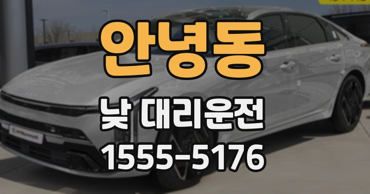 안녕동 낮 대리운전