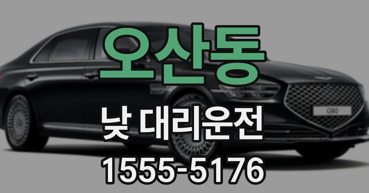 오산동 낮 대리운전