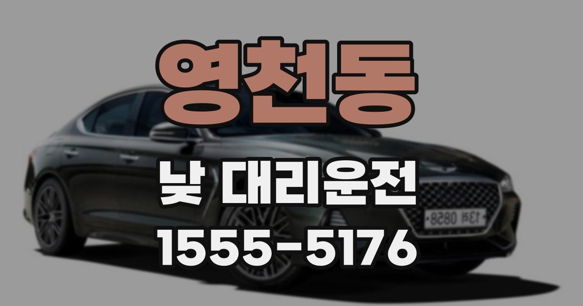 영천동 낮 대리운전