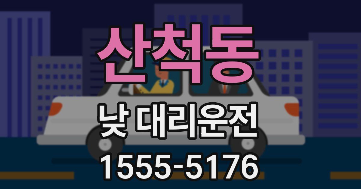 산척동 낮 대리운전