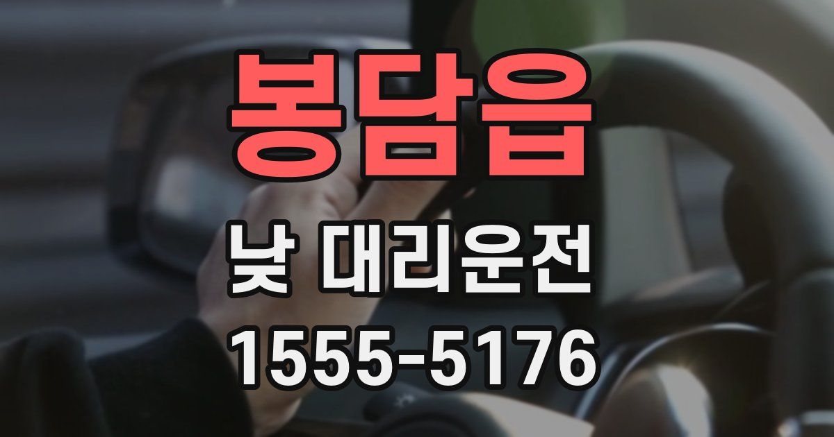 봉담읍 낮 대리운전