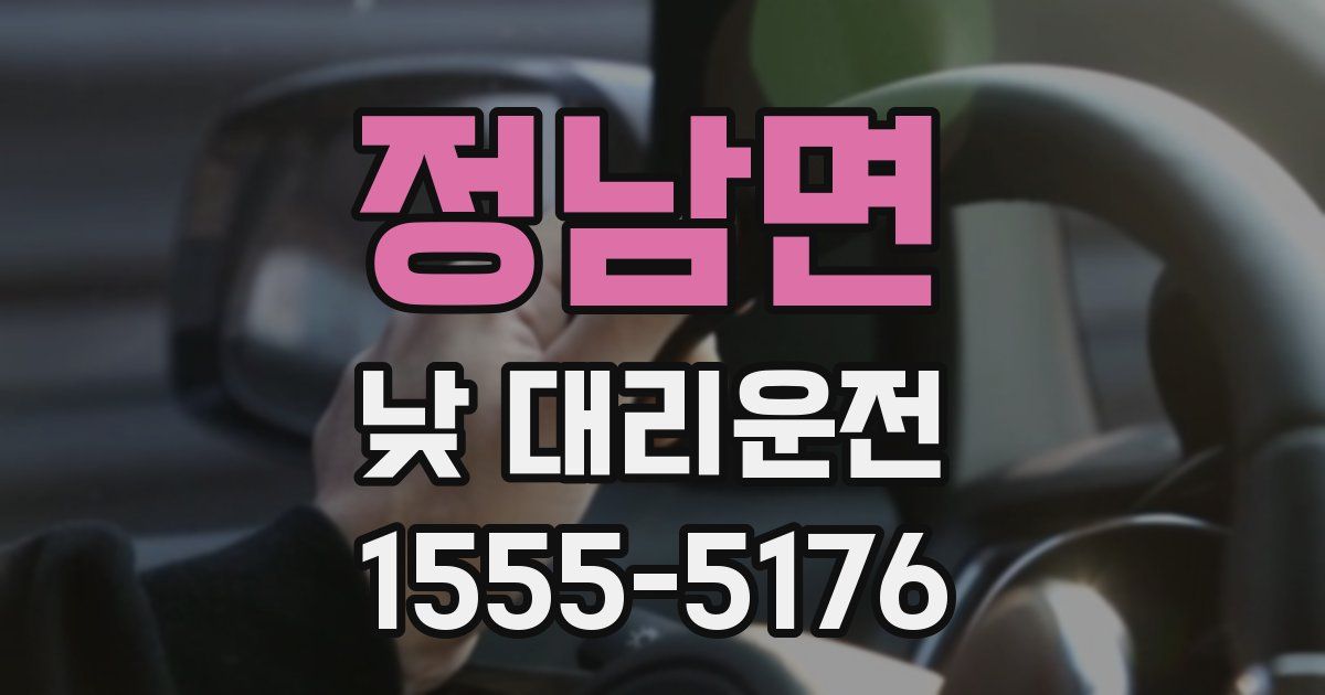 정남면 낮 대리운전