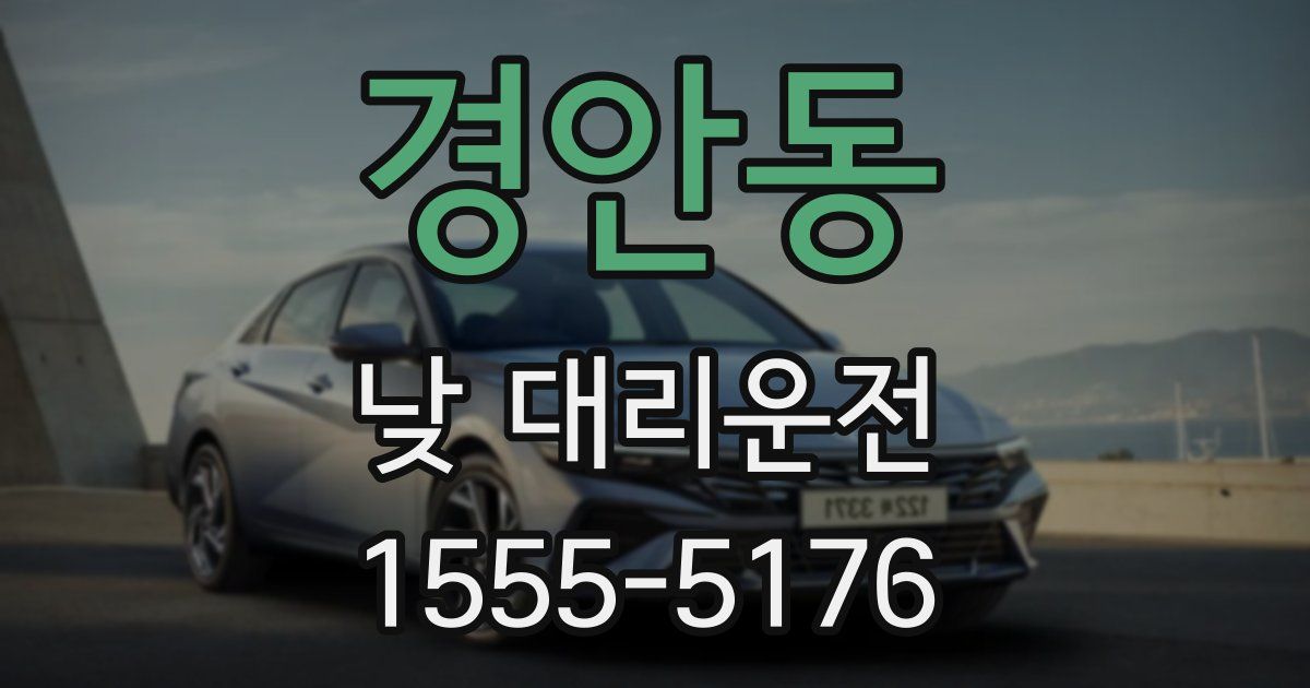 경안동 낮 대리운전