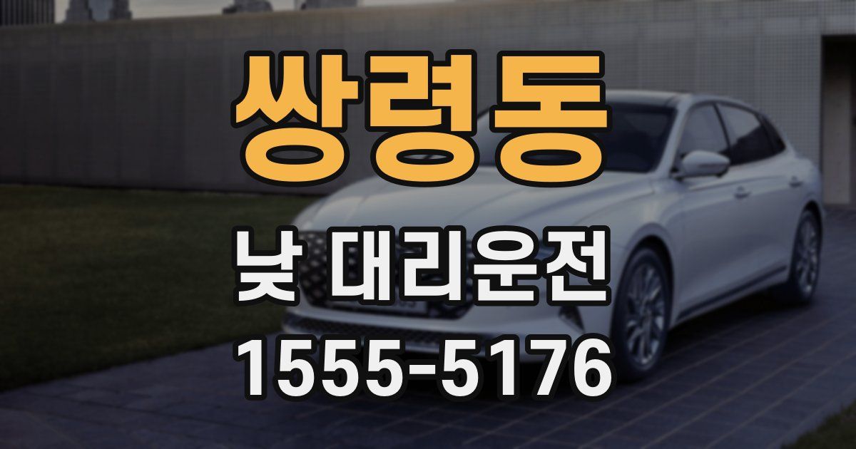 쌍령동 낮 대리운전