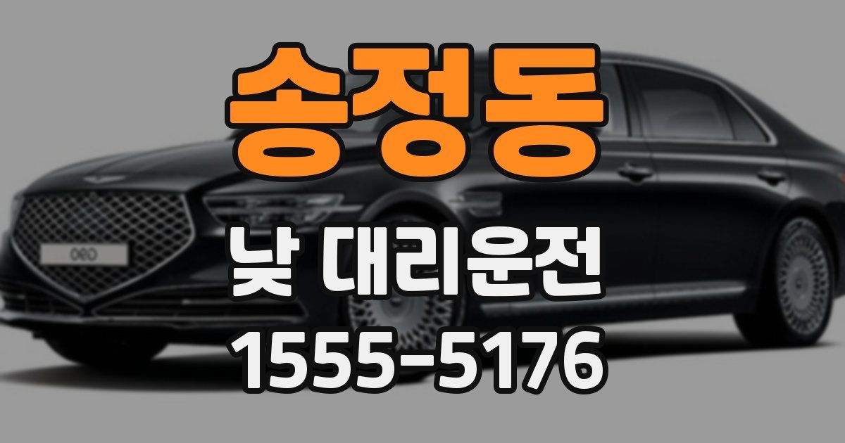 송정동 낮 대리운전