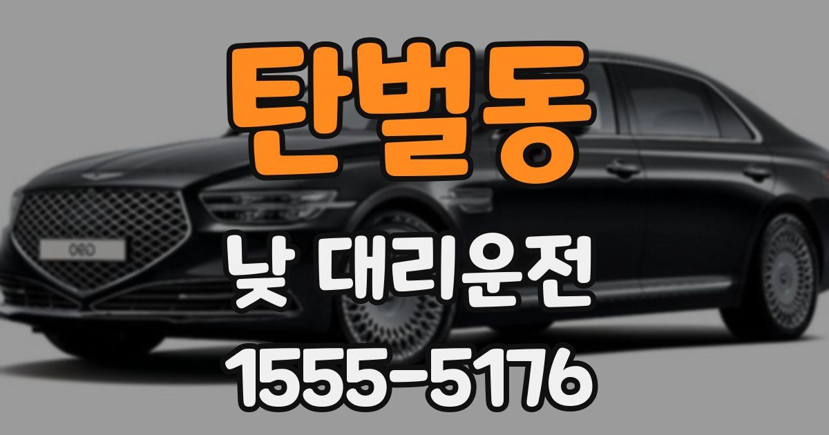 탄벌동 낮 대리운전