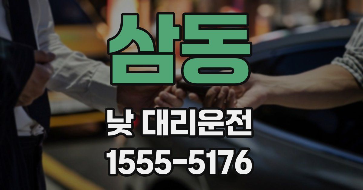 삼동 낮 대리운전