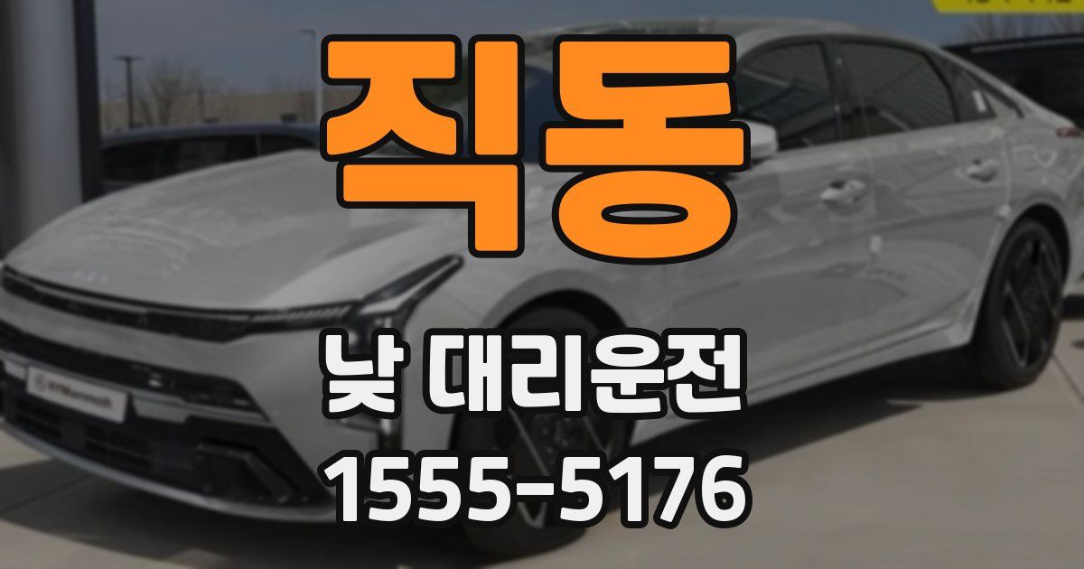 직동 낮 대리운전