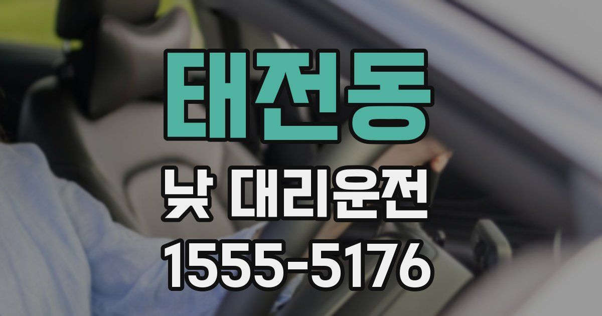 태전동 낮 대리운전