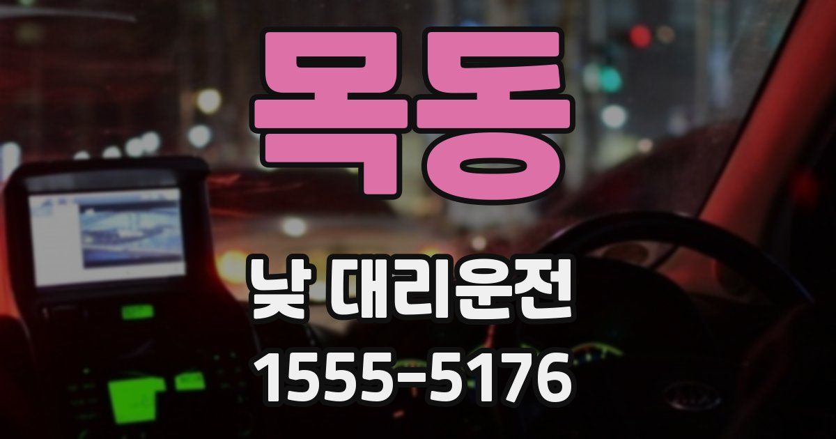 목동 낮 대리운전