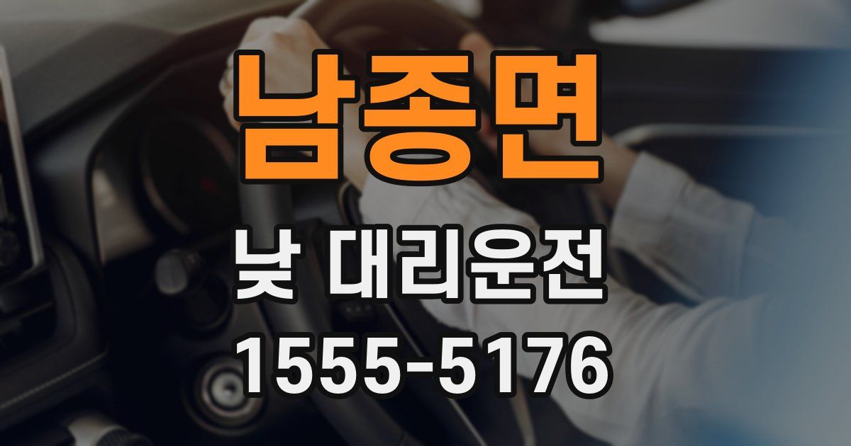 남종면 낮 대리운전