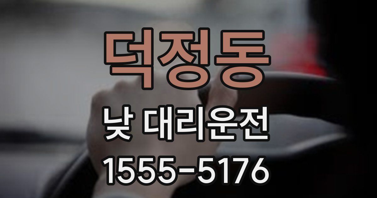 덕정동 낮 대리운전