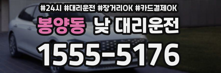 봉양동 낮 대리운전